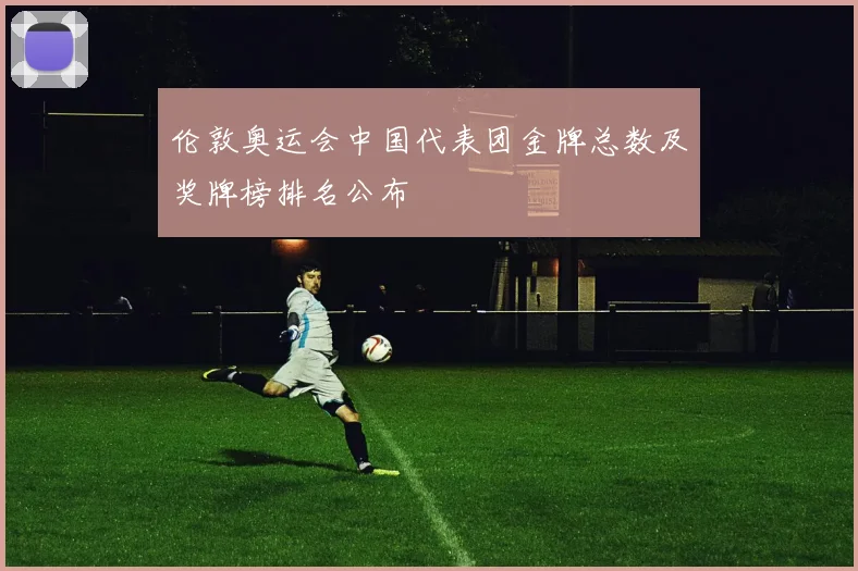 伦敦奥运会中国代表团金牌总数及奖牌榜排名公布